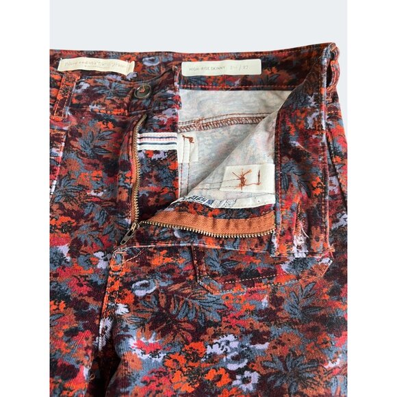 Pilcro & The Letterpress Mid-Rise Skinny Jeans Floral Print Size 27 - Picture 13 of 16